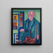 Portrait des Dr. Carl Hagemann - Ernst Ludwig Kirchner — gerahmtes Bild an der Wand
