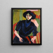 Portrait einer Frau - Ernst Ludwig Kirchner — gerahmtes Bild an der Wand