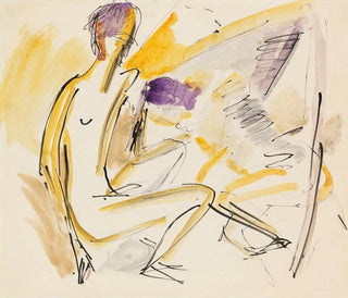 Ernst Ludwig Kirchner - Sitzender und liegender Akt am Strand.webp