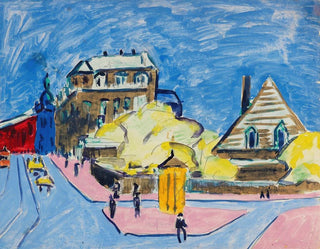 Ansicht der Straße in Dresden - Ernst Ludwig Kirchner — Ansicht des Kunstwerks
