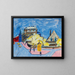 Ansicht der Straße in Dresden - Ernst Ludwig Kirchner — gerahmtes Bild an der Wand