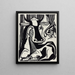La Grande Vache Couchée Grosse Liegende Kuh - Ernst Ludwig Kirchner — gerahmtes Bild an der Wand