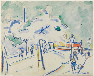 Rivage avec fleurs à Dresde - Ernst Ludwig Kirchner — Ansicht des Kunstwerks