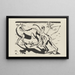 Wildes Rind und Hirte - Ernst Ludwig Kirchner — gerahmtes Bild an der Wand