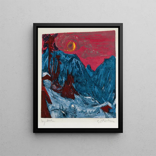 Ernst Ludwig Kirchner - Winter Landscape in Moonlight.webp