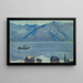 Am Strand des Lugano-Sees - Ernst Schiess — gerahmtes Bild an der Wand
