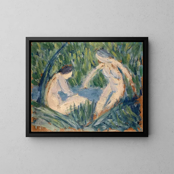 Bad - Ernst Schiess — gerahmtes Bild an der Wand
