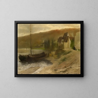 Ernst Schiess - Landscape at the Main River.webp