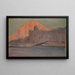 Meer und Klippenküste mit Schloss - Ernst Schiess — gerahmtes Bild an der Wand