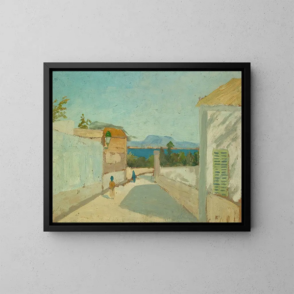 Landschaft im Süden - Ernst Schiess — gerahmtes Bild an der Wand