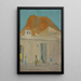 Berg mit einer Burg über einer spanischen Stadt - Ernst Schiess — gerahmtes Bild an der Wand