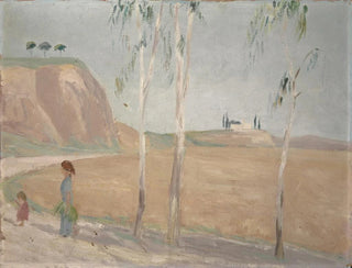 Landschaft im römischen Stil - Ernst Schiess — Ansicht des Kunstwerks