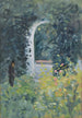 Frau in einem Rosengarten - Ernst Schiess — Ansicht des Kunstwerks