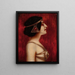 Salomé, Frau im Profil im Jugendstil-Ornamentkostüm - Ernst Seidl — gerahmtes Bild an der Wand
