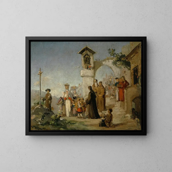 Studie für den Tag der Heiligen Maria - Ernst Stückelberg — gerahmtes Bild an der Wand