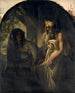 Das Prophet Elia führt die Witwe von Zarpath zu seinem Sohn, der aus dem Tod auferweckt wurde 1 Könige 17:10-24 - Ernst Stückelberg — Ansicht des Kunstwerks