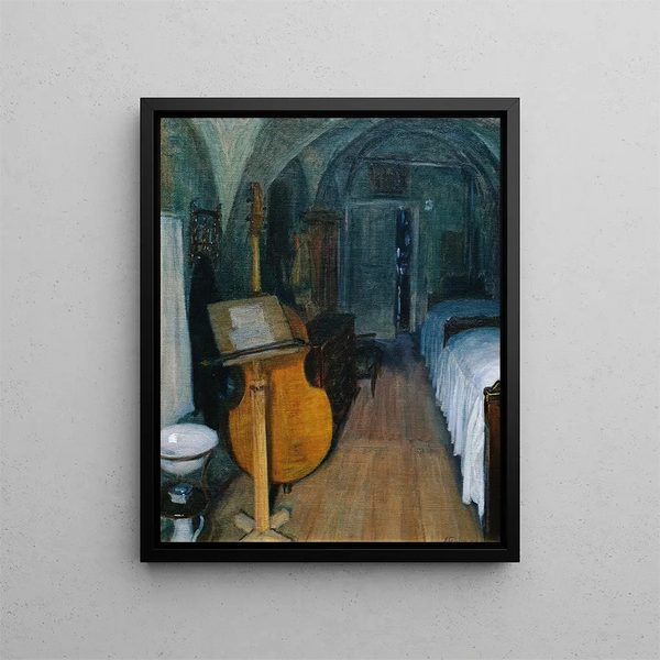 Le violon basse - Ernst Stöhr — gerahmtes Bild an der Wand