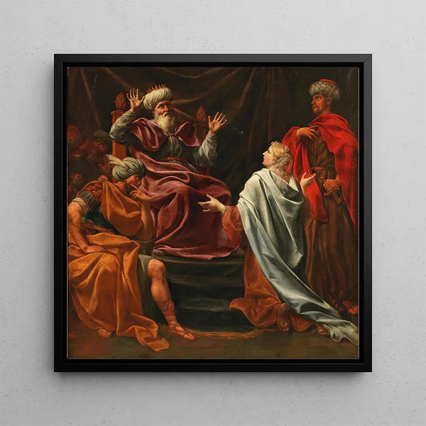 Esther devant le roi Assuérus, Esther 5 12 918 - École allemande