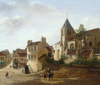 Ansicht der Kirche Saint-Germain-des-Prés - Étienne Bouhot — Ansicht des Kunstwerks