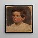 Studie eines Jungenporträts - Adolph Tidemand — gerahmtes Bild an der Wand