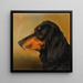 Studie eines Dackels - Alfred Wheeler — gerahmtes Bild an der Wand