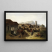 Karawane der Maultiere - Eugen Adam — gerahmtes Bild an der Wand