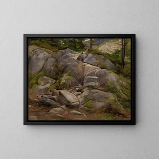 Sentier vers Menzenschwand - Eugen Bracht — gerahmtes Bild an der Wand