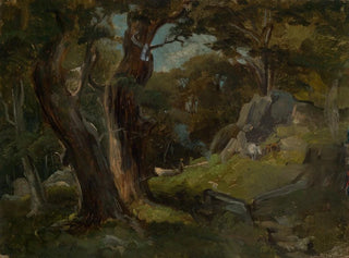 Eugen Bracht - Waldlichtung mit Pferden.webp