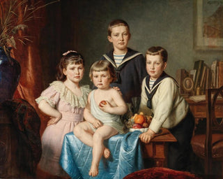 Portrait von vier Geschwistern - Eugen Felix — Ansicht des Kunstwerks