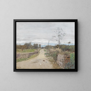 auf der Landstraße - Eugen Jettel — gerahmtes Bild an der Wand