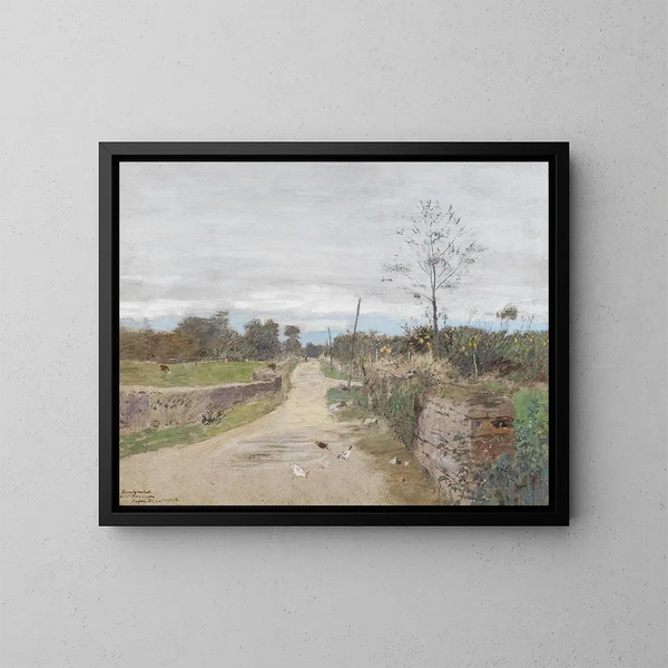 auf der Landstraße - Eugen Jettel — gerahmtes Bild an der Wand