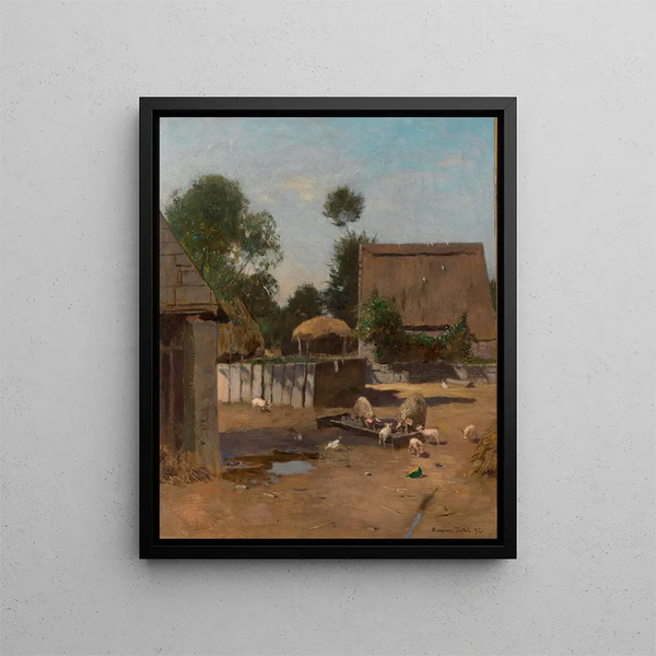 Ferme en Bretagne - Eugen Jettel — gerahmtes Bild an der Wand