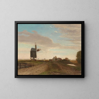 Eugen Jettel - Landschaft mit Windmhle.webp