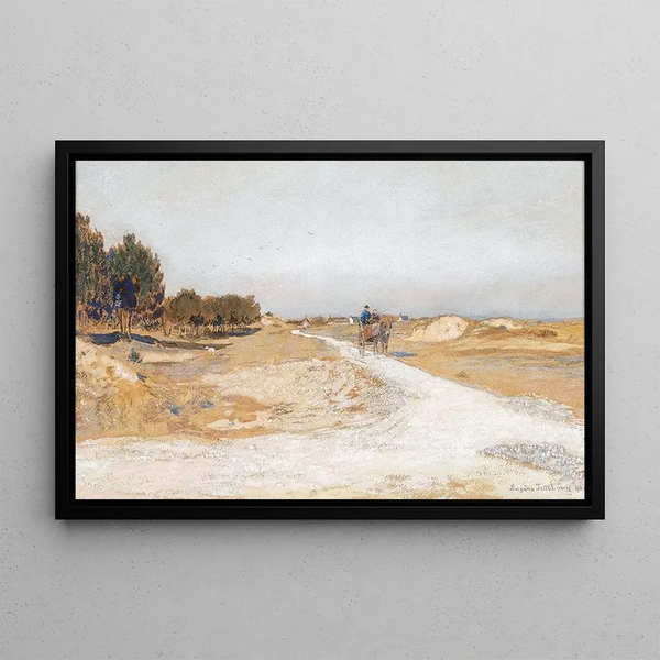 Route Blanche à la Molière du Sable - Eugen Jettel — gerahmtes Bild an der Wand