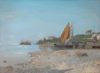 Eugen Jettel - Uferlandschaft der Ika Ika bei Abbazia.webp