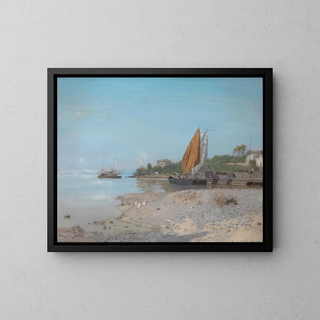 Eugen Jettel - Uferlandschaft der Ika Ika bei Abbazia.webp