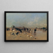 Abreuvoir sur la rivière Waag - Eugen Jettel — gerahmtes Bild an der Wand
