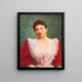 Portrait Olga Sardegna Daverio - Eugen von Blaas — gerahmtes Bild an der Wand
