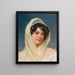 Portrait einer jungen Frau mit Schleier - Eugen von Blaas — gerahmtes Bild an der Wand