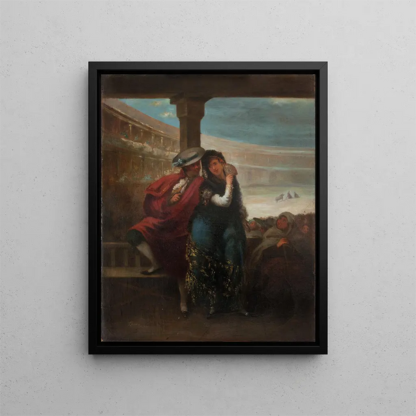 Majo et Maja - Eugenio Lucas Velázquez — gerahmtes Bild an der Wand