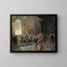 Ankunft im Theater in der Nacht eines Maskenballs - Eugenio Lucas Villamil — gerahmtes Bild an der Wand
