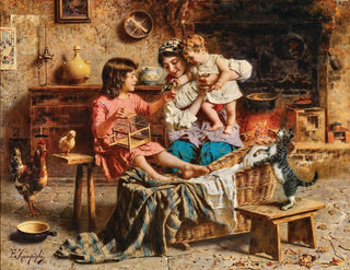 Ein Freund mit Federn - Eugenio Zampighi — Ansicht des Kunstwerks
