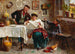 La chiacchiera - Eugenio Zampighi — Ansicht des Kunstwerks