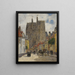 Abbeville Rue et église Saint-Vulfran - Eugène Boudin — gerahmtes Bild an der Wand
