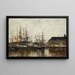 Antwerpen Drei-Master Quai - Eugène Boudin — gerahmtes Bild an der Wand