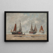 Bateaux de pêche à Scheveningue - Eugène Boudin — gerahmtes Bild an der Wand