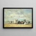 Strandszene - Eugène Boudin — gerahmtes Bild an der Wand