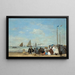 Strandszene in Trouville - Eugène Boudin — gerahmtes Bild an der Wand