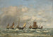 Berck, der Abfahrt der Boote - Eugène Boudin — Ansicht des Kunstwerks