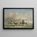 Berck, der Abfahrt der Boote - Eugène Boudin — gerahmtes Bild an der Wand